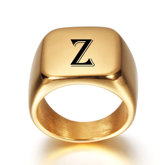 Uyayippk Initial Ring Personalized Letter A To Z 18K Gold India | Ubuy